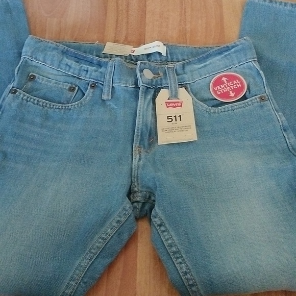 Levi's Big Boys 511 Slim Stretch Denim Blue Jeans, Dallas, size 12 Regular 26x26 - Picture 6 of 7